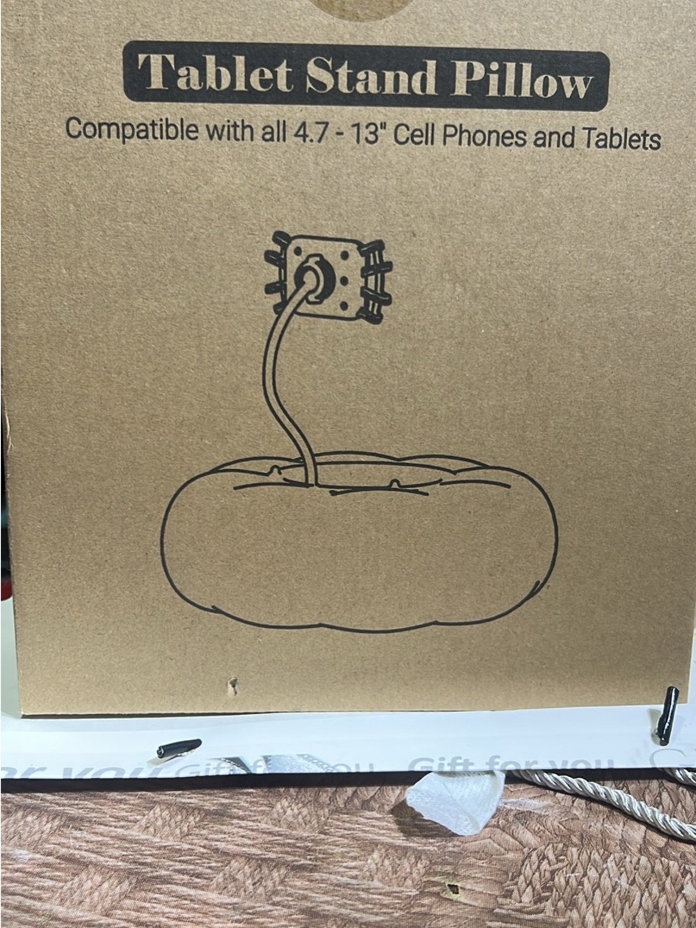 Tablet Stand Pillow - Brown Universal Phone & Tablet Holde